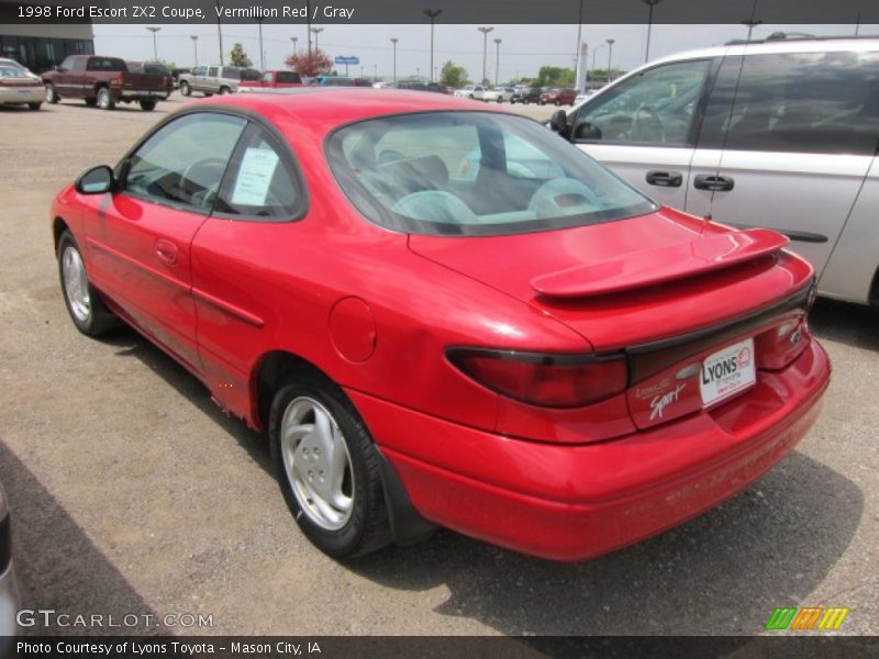 Vermillion Red / Gray 1998 Ford Escort ZX2 Coupe