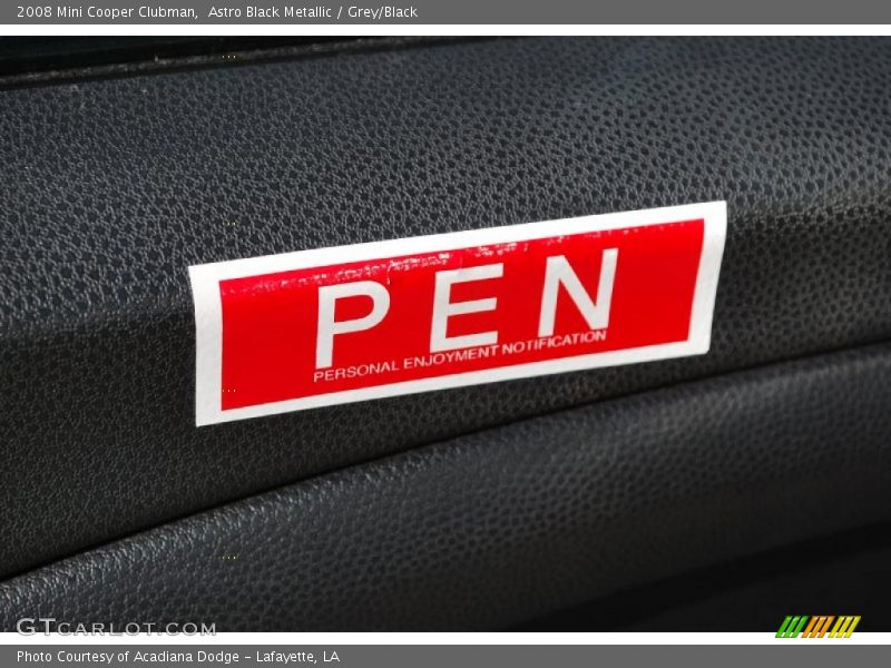 Astro Black Metallic / Grey/Black 2008 Mini Cooper Clubman