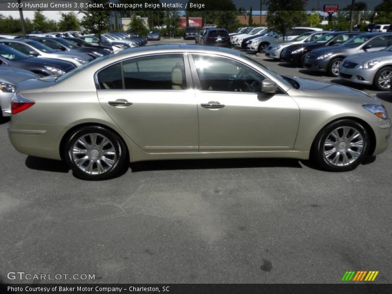 Champagne Beige Metallic / Beige 2009 Hyundai Genesis 3.8 Sedan