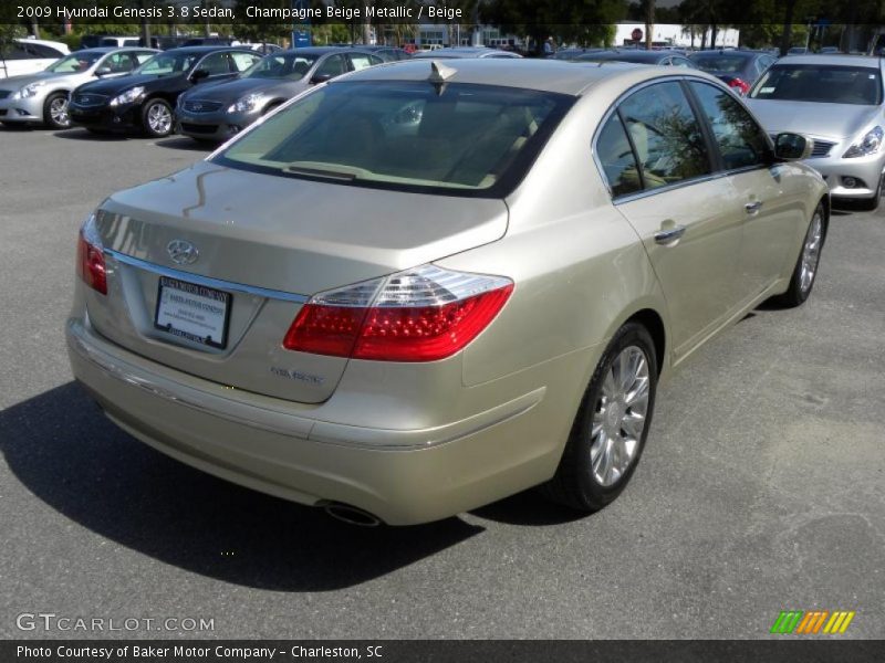 Champagne Beige Metallic / Beige 2009 Hyundai Genesis 3.8 Sedan