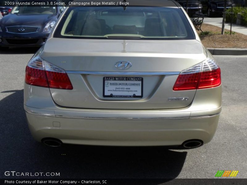 Champagne Beige Metallic / Beige 2009 Hyundai Genesis 3.8 Sedan