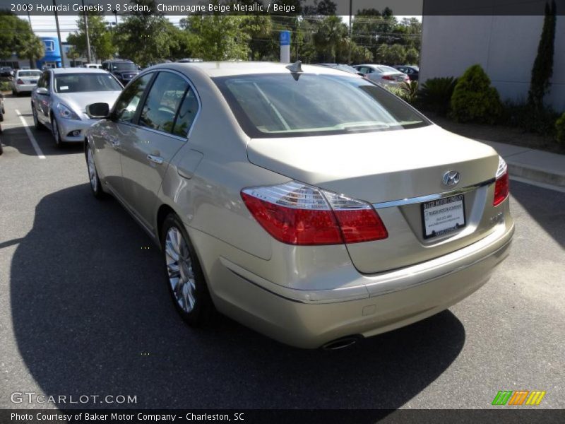 Champagne Beige Metallic / Beige 2009 Hyundai Genesis 3.8 Sedan