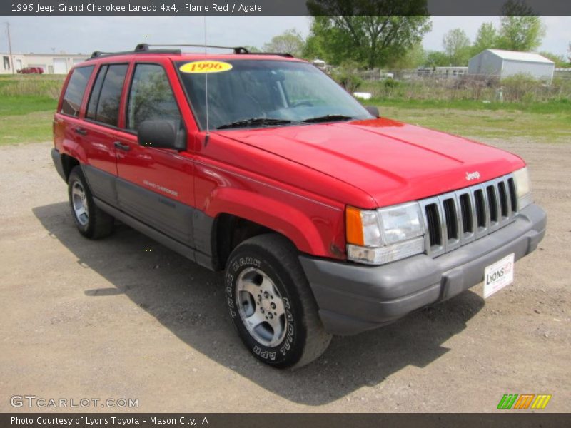 Flame Red / Agate 1996 Jeep Grand Cherokee Laredo 4x4