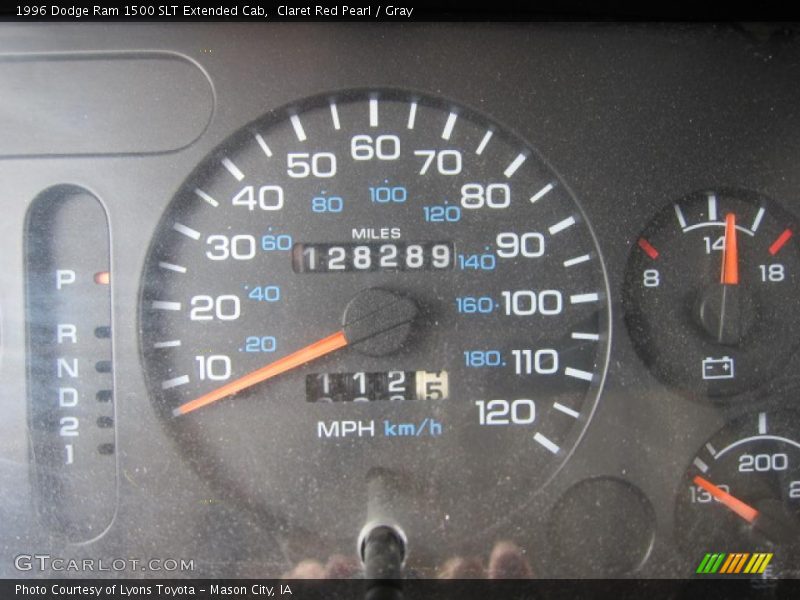 Claret Red Pearl / Gray 1996 Dodge Ram 1500 SLT Extended Cab