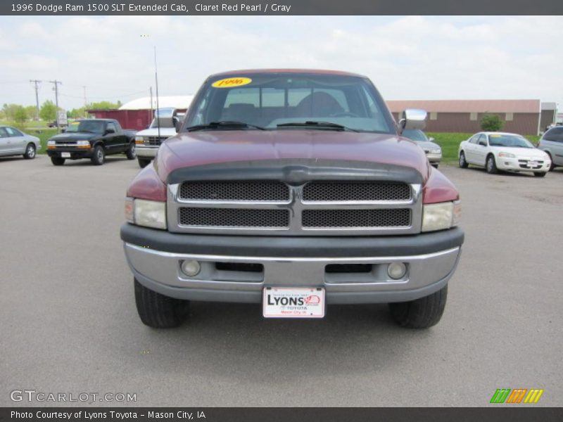 Claret Red Pearl / Gray 1996 Dodge Ram 1500 SLT Extended Cab