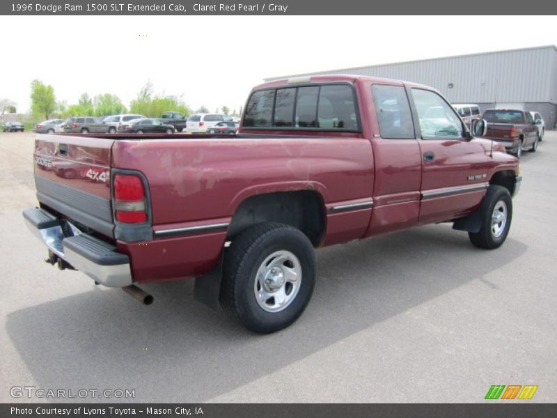 Claret Red Pearl / Gray 1996 Dodge Ram 1500 SLT Extended Cab