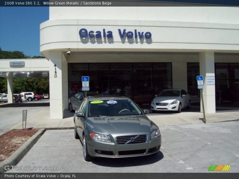 Willow Green Metallic / Sandstone Beige 2008 Volvo S80 3.2