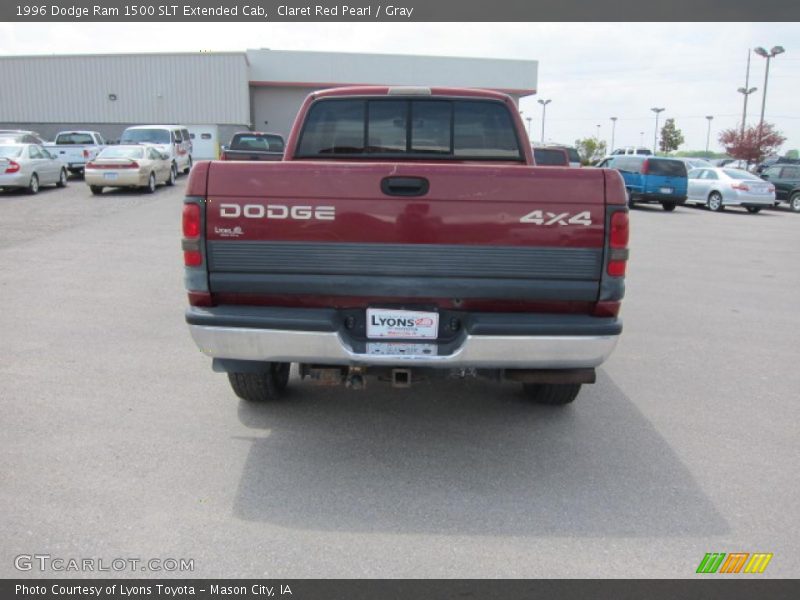 Claret Red Pearl / Gray 1996 Dodge Ram 1500 SLT Extended Cab