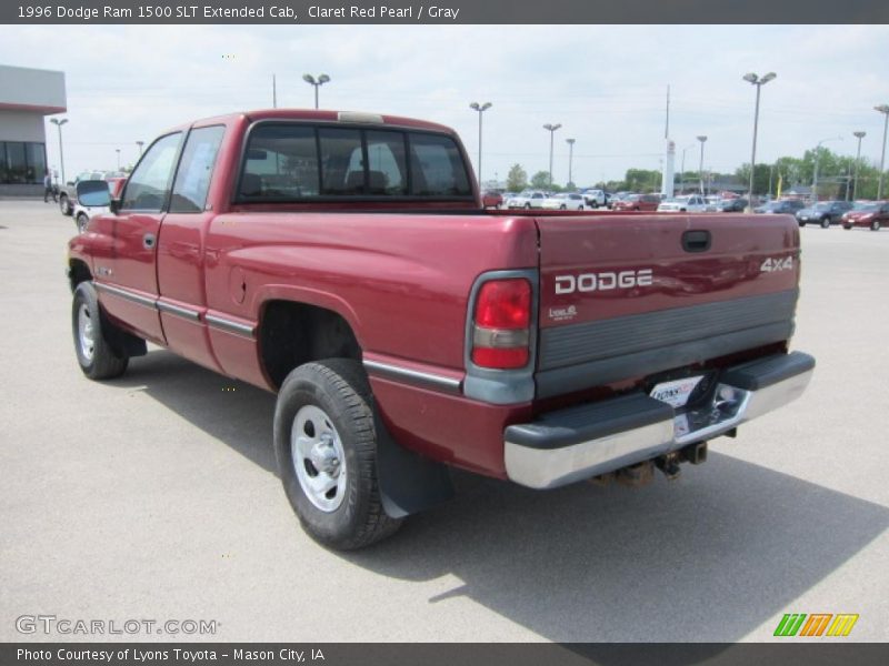 Claret Red Pearl / Gray 1996 Dodge Ram 1500 SLT Extended Cab