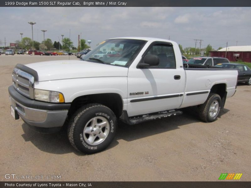 Bright White / Mist Gray 1999 Dodge Ram 1500 SLT Regular Cab