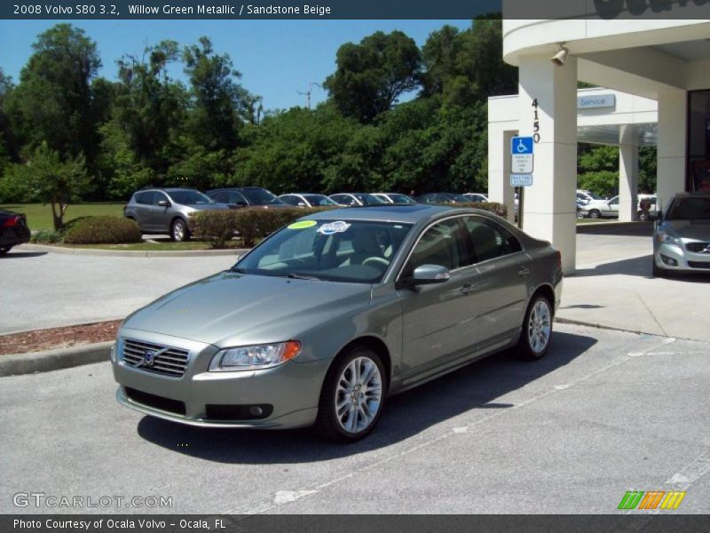 Willow Green Metallic / Sandstone Beige 2008 Volvo S80 3.2