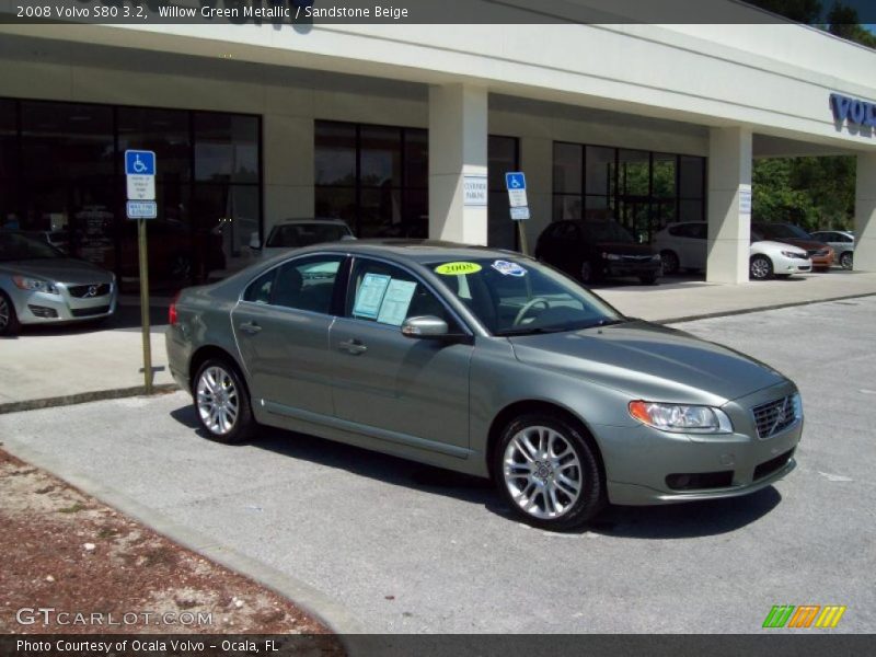 Willow Green Metallic / Sandstone Beige 2008 Volvo S80 3.2