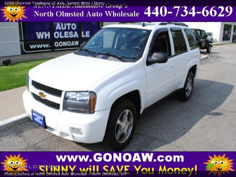 Summit White / Ebony 2008 Chevrolet TrailBlazer LT 4x4