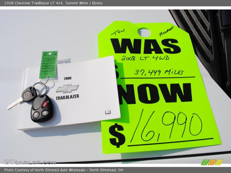Summit White / Ebony 2008 Chevrolet TrailBlazer LT 4x4