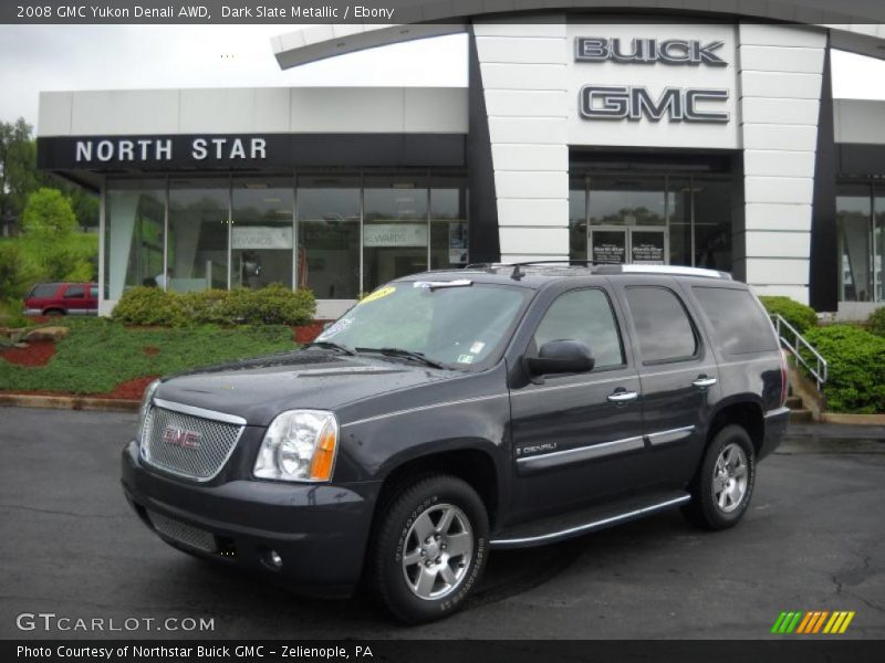 Dark Slate Metallic / Ebony 2008 GMC Yukon Denali AWD