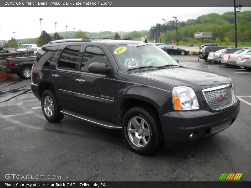Dark Slate Metallic / Ebony 2008 GMC Yukon Denali AWD