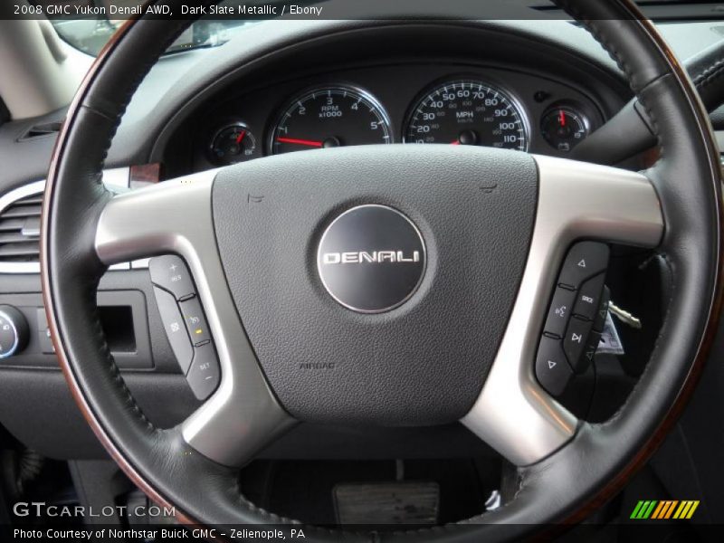 Dark Slate Metallic / Ebony 2008 GMC Yukon Denali AWD