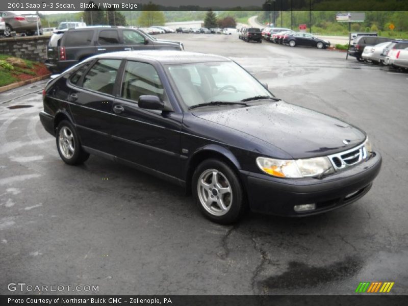 Black / Warm Beige 2001 Saab 9-3 Sedan