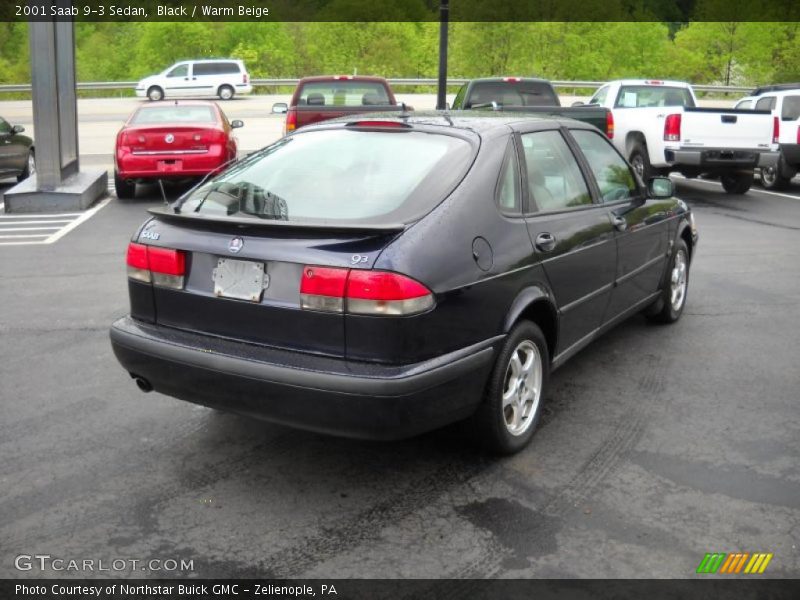 Black / Warm Beige 2001 Saab 9-3 Sedan