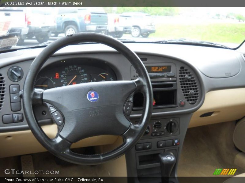 Black / Warm Beige 2001 Saab 9-3 Sedan
