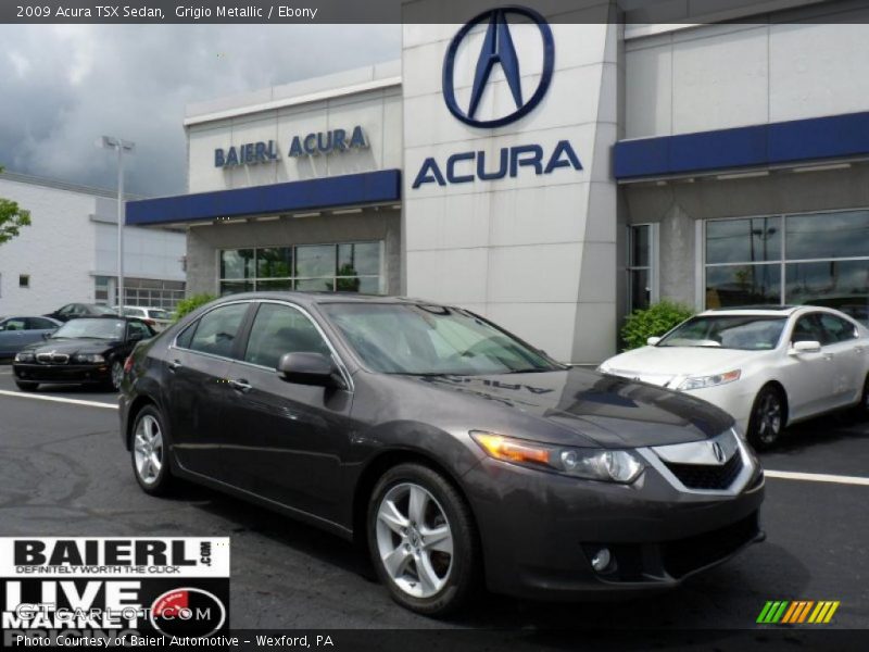 Grigio Metallic / Ebony 2009 Acura TSX Sedan