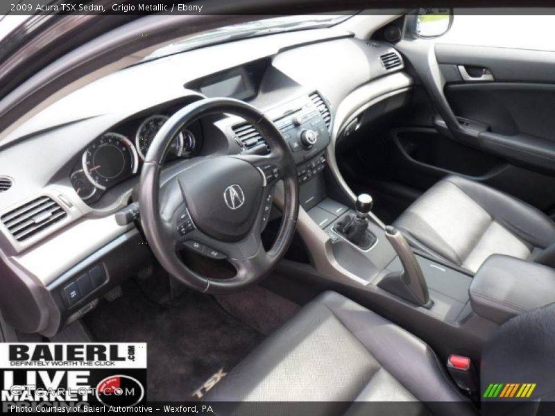 Grigio Metallic / Ebony 2009 Acura TSX Sedan