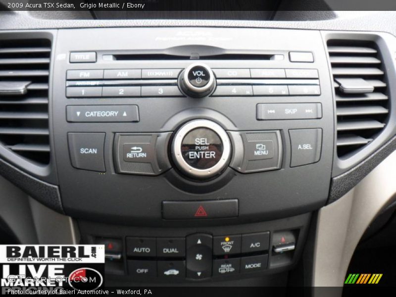 Grigio Metallic / Ebony 2009 Acura TSX Sedan