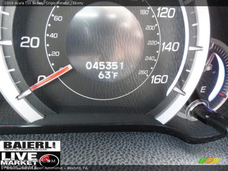 Grigio Metallic / Ebony 2009 Acura TSX Sedan