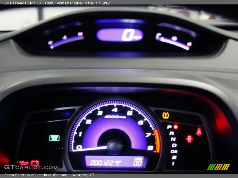 Alabaster Silver Metallic / Gray 2010 Honda Civic GX Sedan