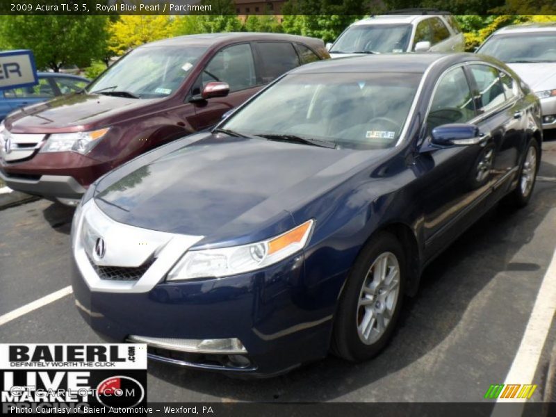 Royal Blue Pearl / Parchment 2009 Acura TL 3.5