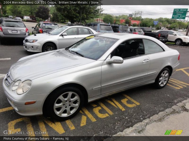 Brilliant Silver Metallic / Stone 2004 Mercedes-Benz CLK 320 Coupe