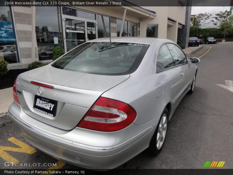 Brilliant Silver Metallic / Stone 2004 Mercedes-Benz CLK 320 Coupe
