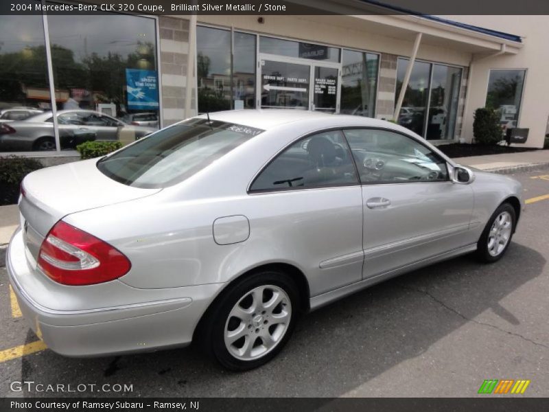 Brilliant Silver Metallic / Stone 2004 Mercedes-Benz CLK 320 Coupe