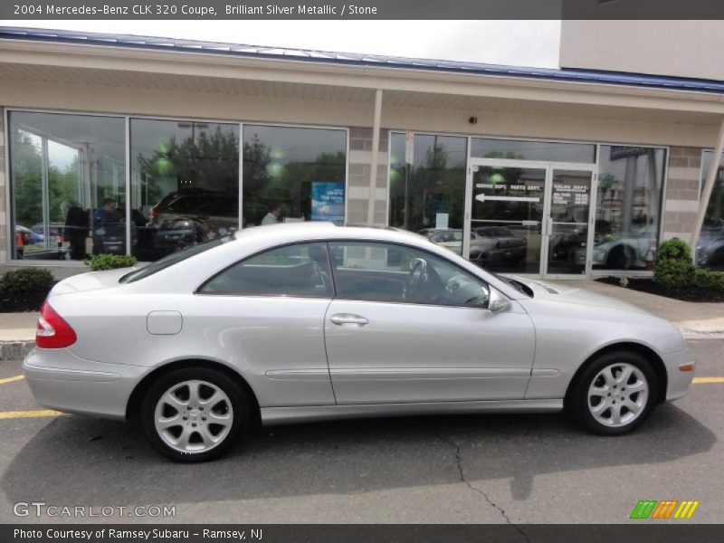 Brilliant Silver Metallic / Stone 2004 Mercedes-Benz CLK 320 Coupe