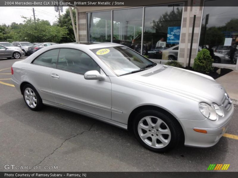 Brilliant Silver Metallic / Stone 2004 Mercedes-Benz CLK 320 Coupe