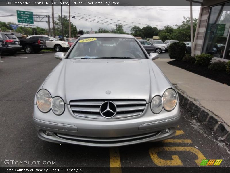 Brilliant Silver Metallic / Stone 2004 Mercedes-Benz CLK 320 Coupe