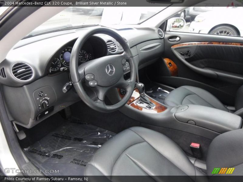 Brilliant Silver Metallic / Stone 2004 Mercedes-Benz CLK 320 Coupe