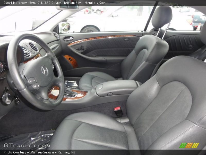 Brilliant Silver Metallic / Stone 2004 Mercedes-Benz CLK 320 Coupe
