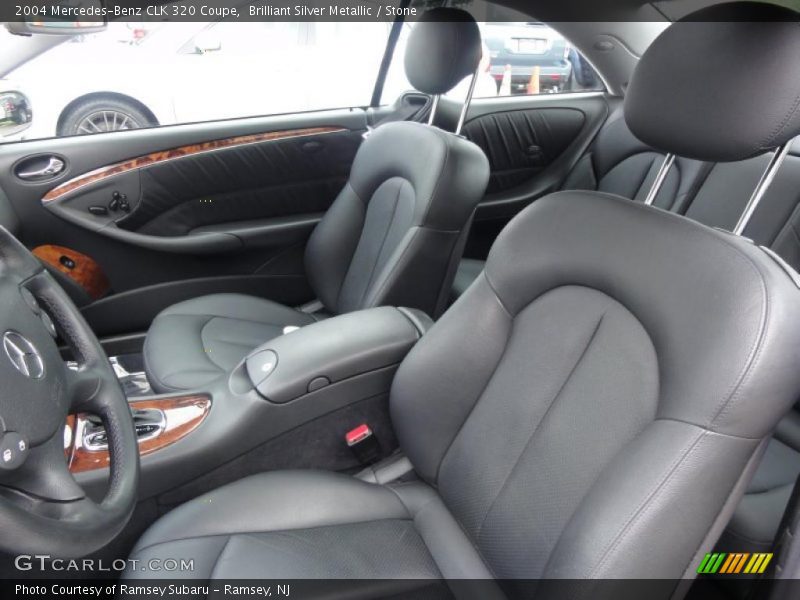 Brilliant Silver Metallic / Stone 2004 Mercedes-Benz CLK 320 Coupe