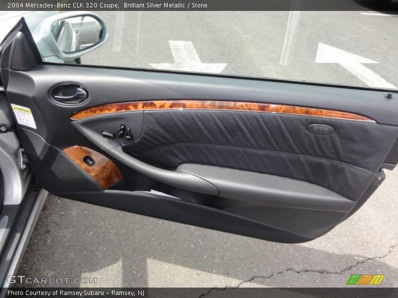 Brilliant Silver Metallic / Stone 2004 Mercedes-Benz CLK 320 Coupe