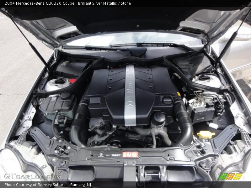 Brilliant Silver Metallic / Stone 2004 Mercedes-Benz CLK 320 Coupe
