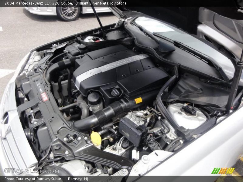 Brilliant Silver Metallic / Stone 2004 Mercedes-Benz CLK 320 Coupe