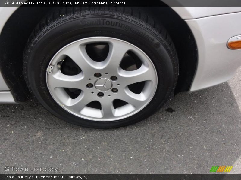 Brilliant Silver Metallic / Stone 2004 Mercedes-Benz CLK 320 Coupe