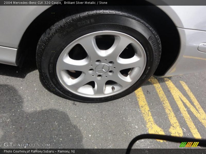 Brilliant Silver Metallic / Stone 2004 Mercedes-Benz CLK 320 Coupe