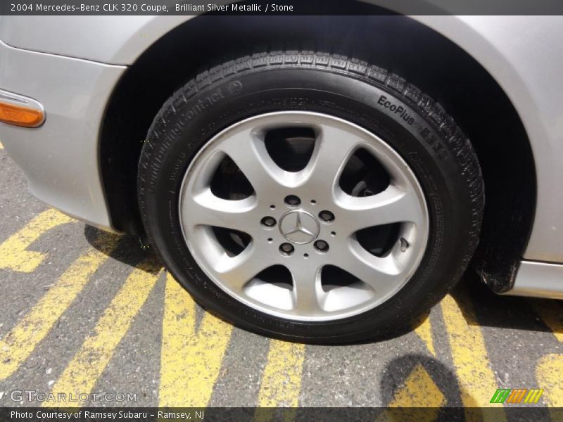 Brilliant Silver Metallic / Stone 2004 Mercedes-Benz CLK 320 Coupe
