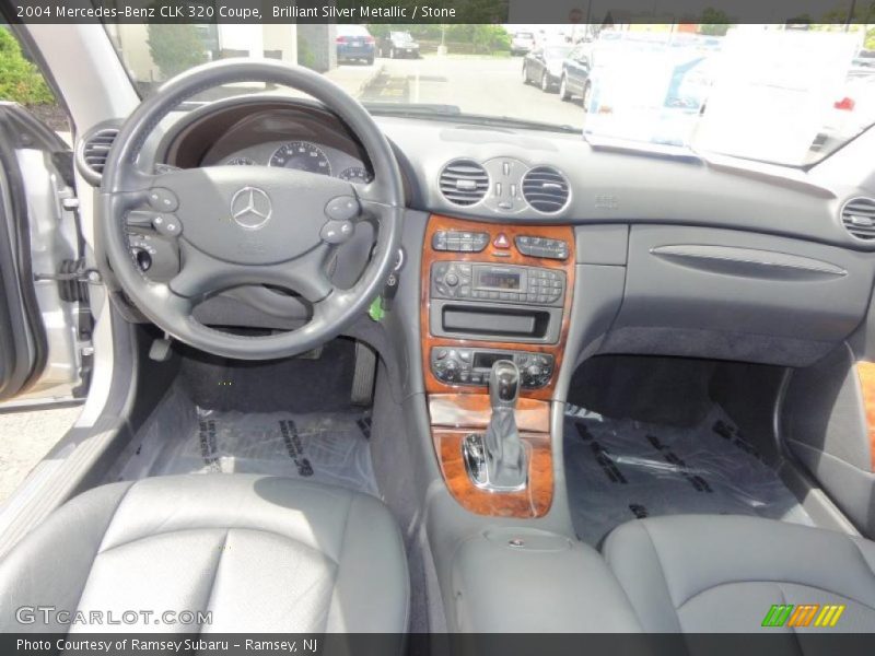 Brilliant Silver Metallic / Stone 2004 Mercedes-Benz CLK 320 Coupe