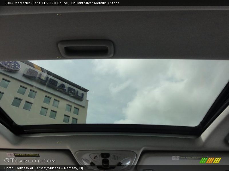 Brilliant Silver Metallic / Stone 2004 Mercedes-Benz CLK 320 Coupe