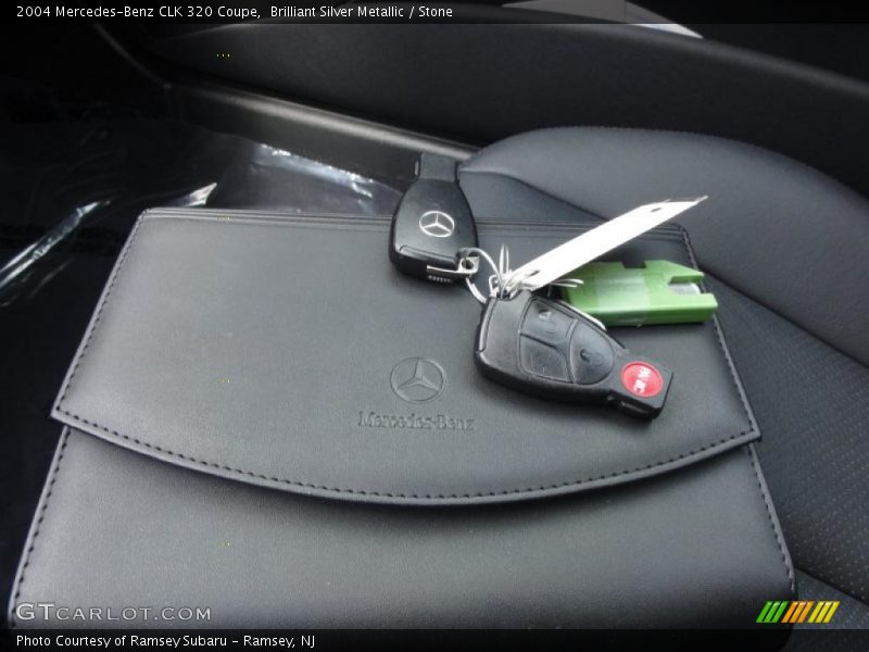 Brilliant Silver Metallic / Stone 2004 Mercedes-Benz CLK 320 Coupe