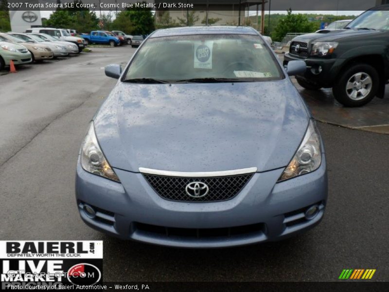 Cosmic Blue Metallic / Dark Stone 2007 Toyota Solara SLE Coupe