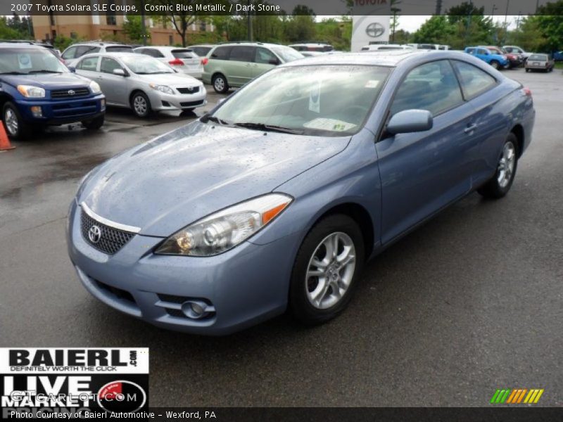 Cosmic Blue Metallic / Dark Stone 2007 Toyota Solara SLE Coupe